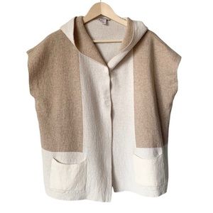Note di Anita Italian Wool Cashmere
Hooded‎ Sleeveless Cardigan Wrap
Vest OS